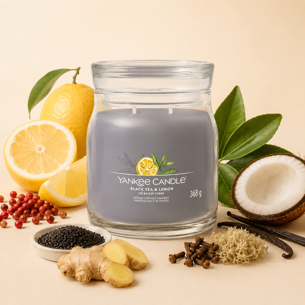 Yankee Candle Giara 368gr Black Tea & lemon