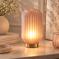 Lampada da Tavolo Bright Lamp Rosa Chiaro Ø 14 x H 26 cm – Vetro Modellato a Mano