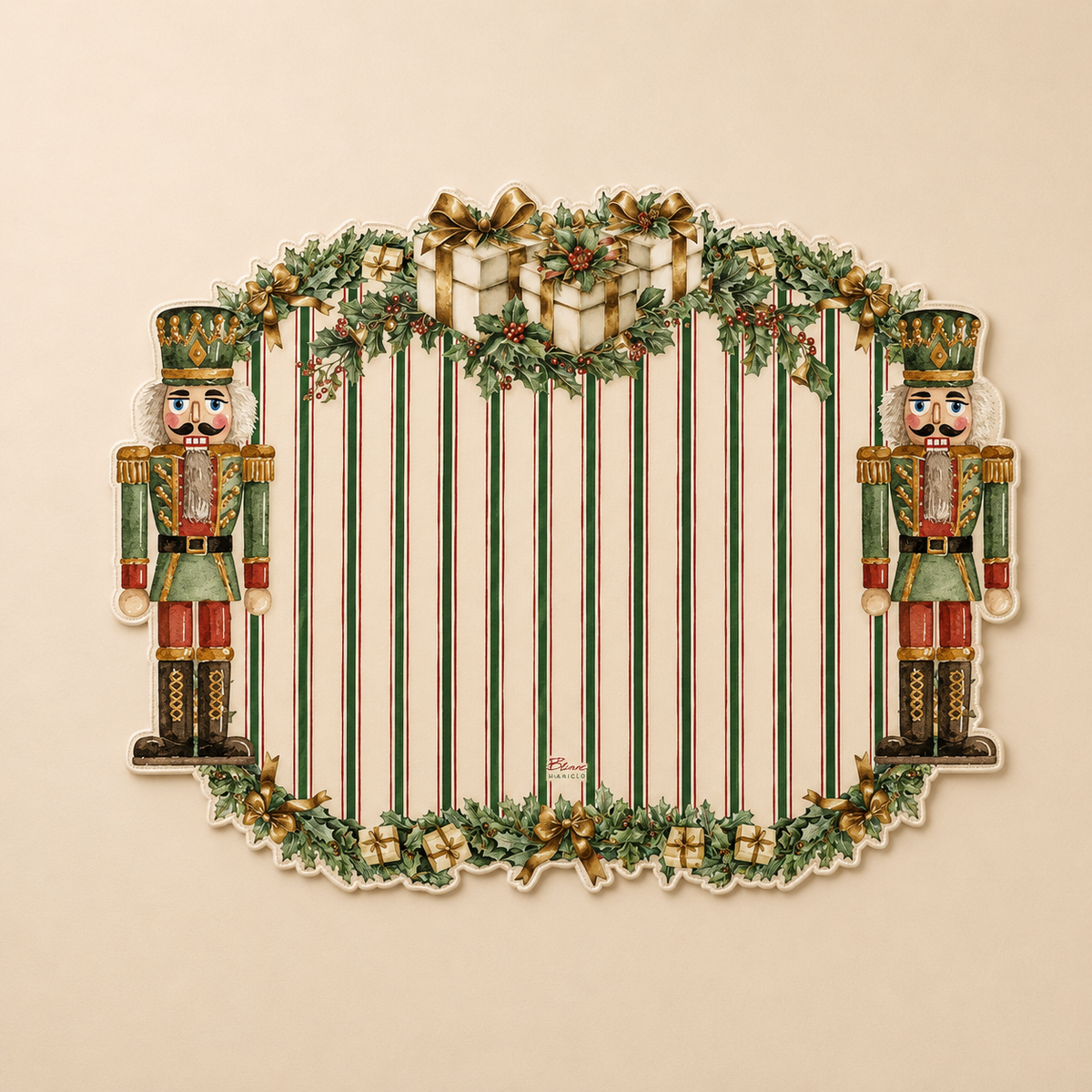 Tovaglietta in Vinile Nutcracker Blanc Mariclò 47 x 34 cm verde
