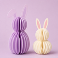 Set di 2 Coniglietti Pieghevoli in Carta - Hoppy Easter