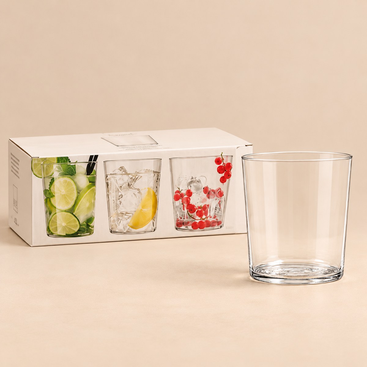 Set 6 Bicchieri Acqua Starck in Vetro Trasparente – 350 ml – Design Moderno
