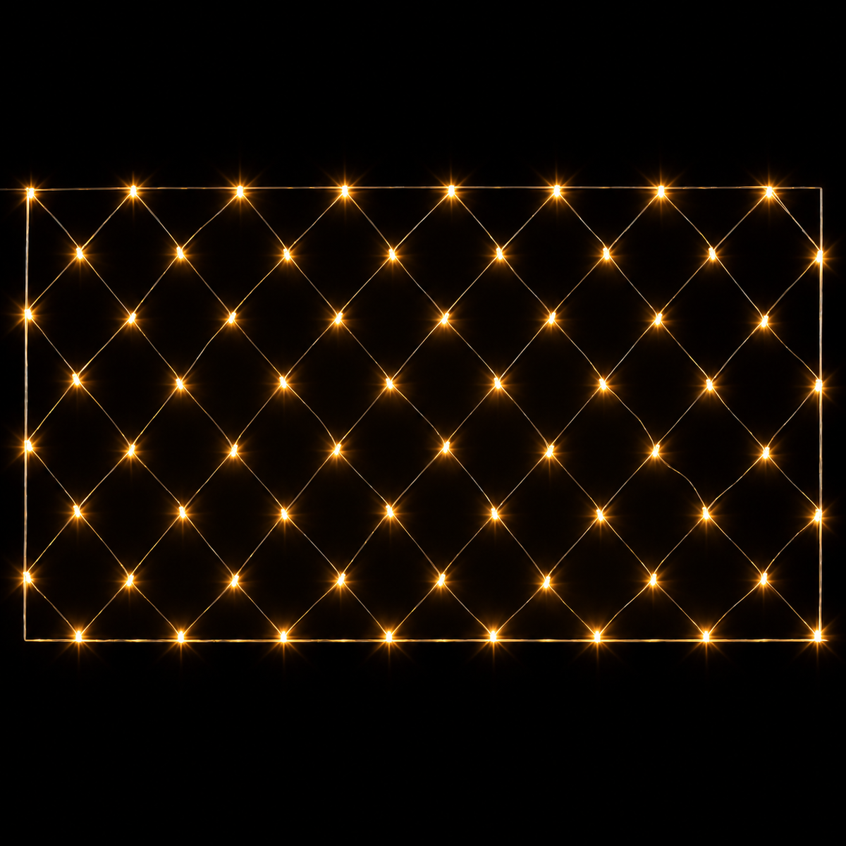 Rete Luminosa 2 x 1 m 64 MaxiLED Bianco Caldo Prolungabile