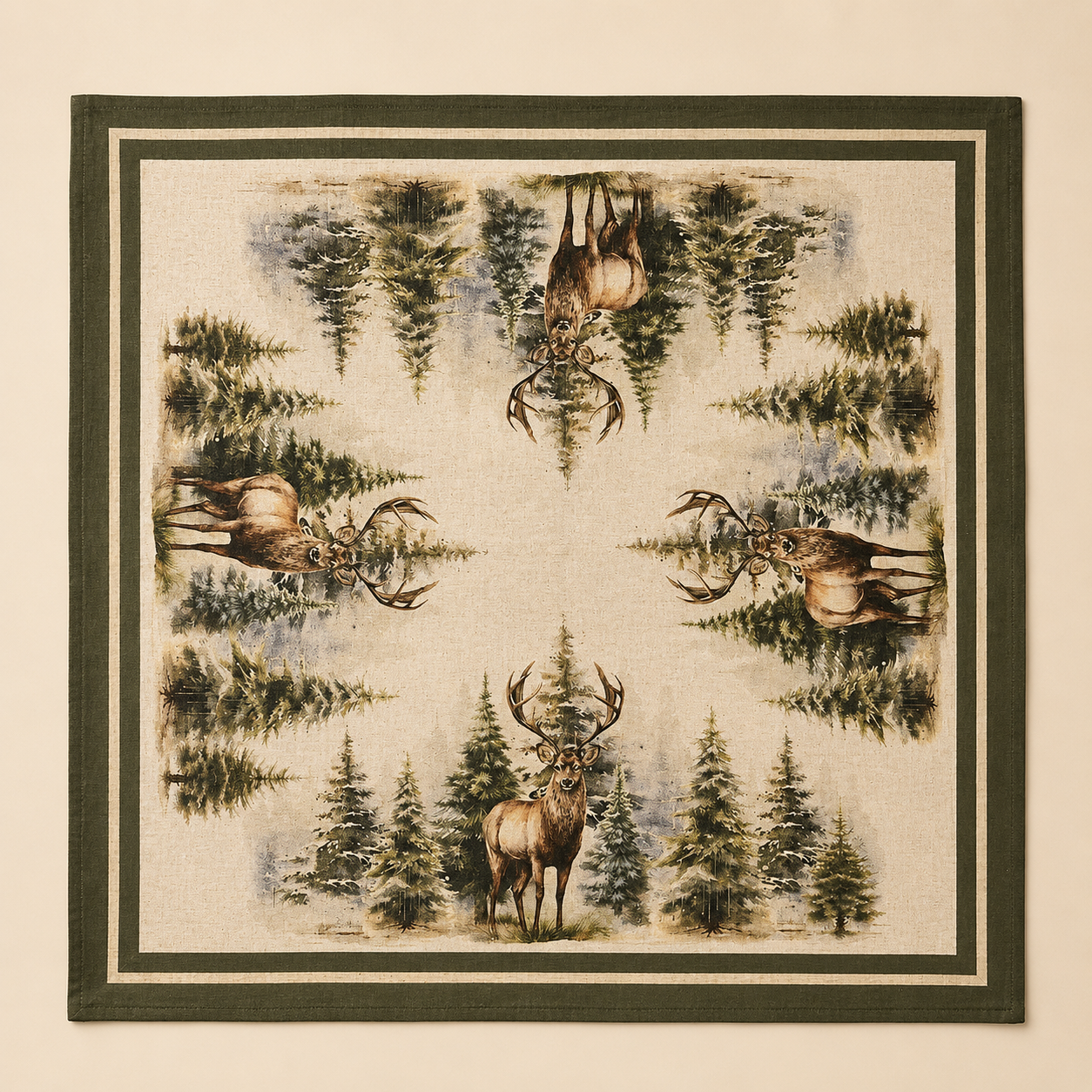 Centrotavola “Bosco Incantato” in Cotone – 90 x 90 cm