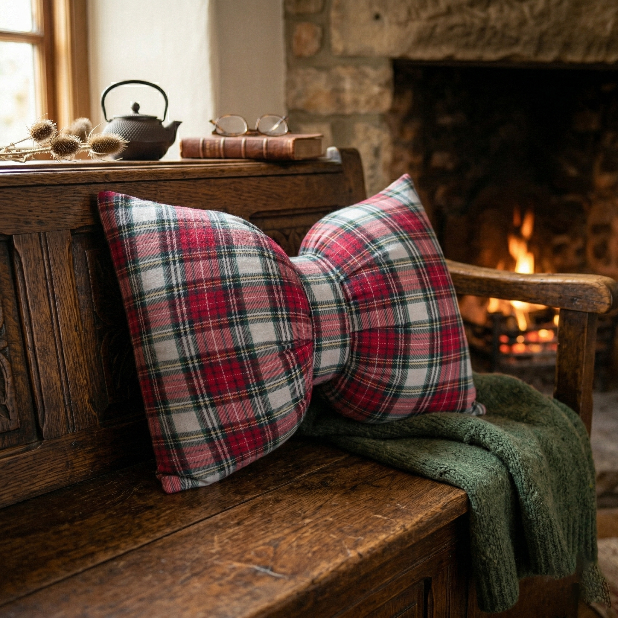 Cuscino fiocco Ralph tartan