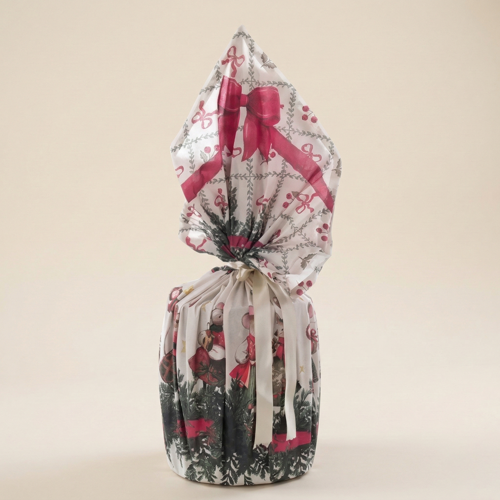 Foulard porta panettone "Favola di Natale"