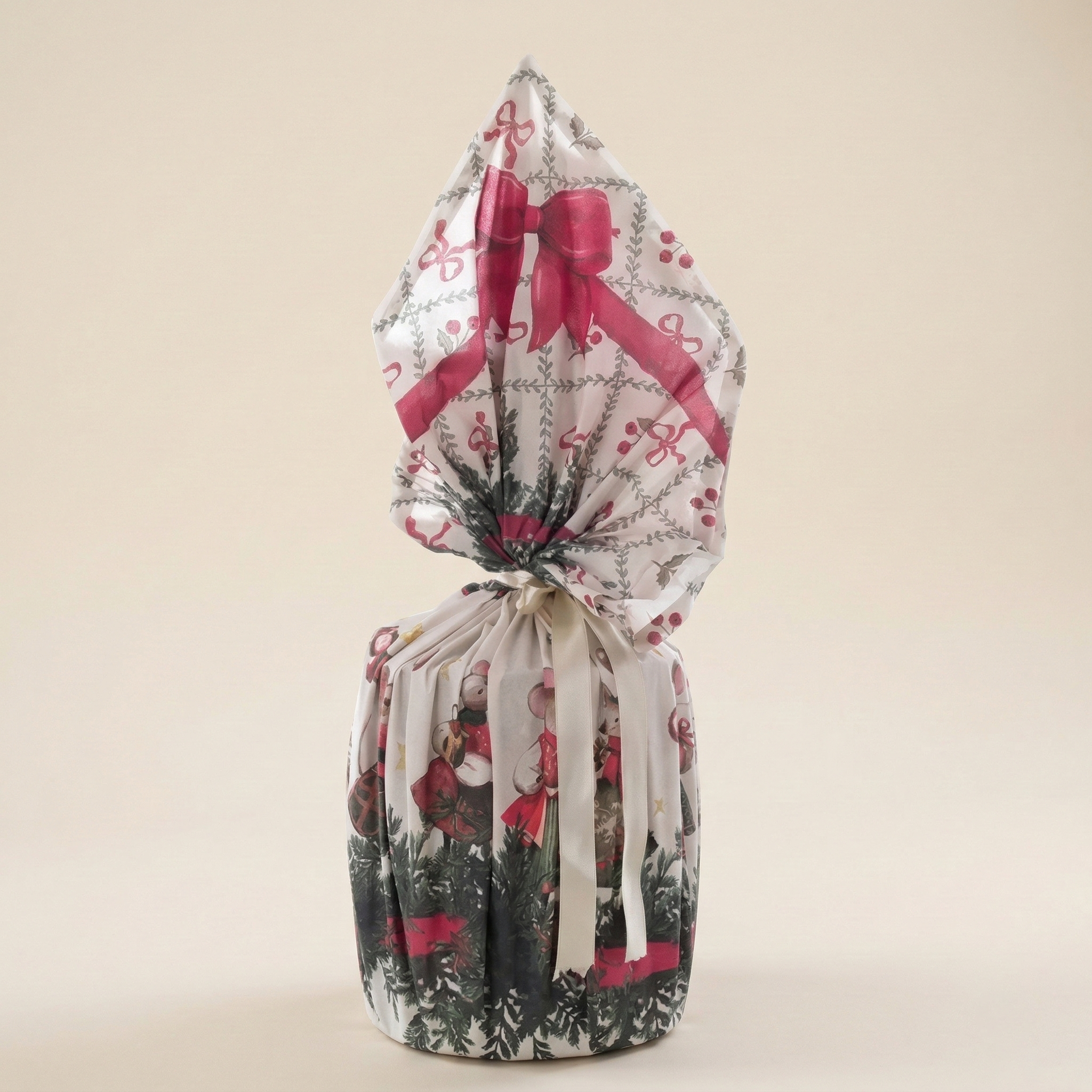 Foulard porta panettone "Favola di Natale"