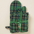 Set guantone, presina e canovaccio Madison Avenue verde