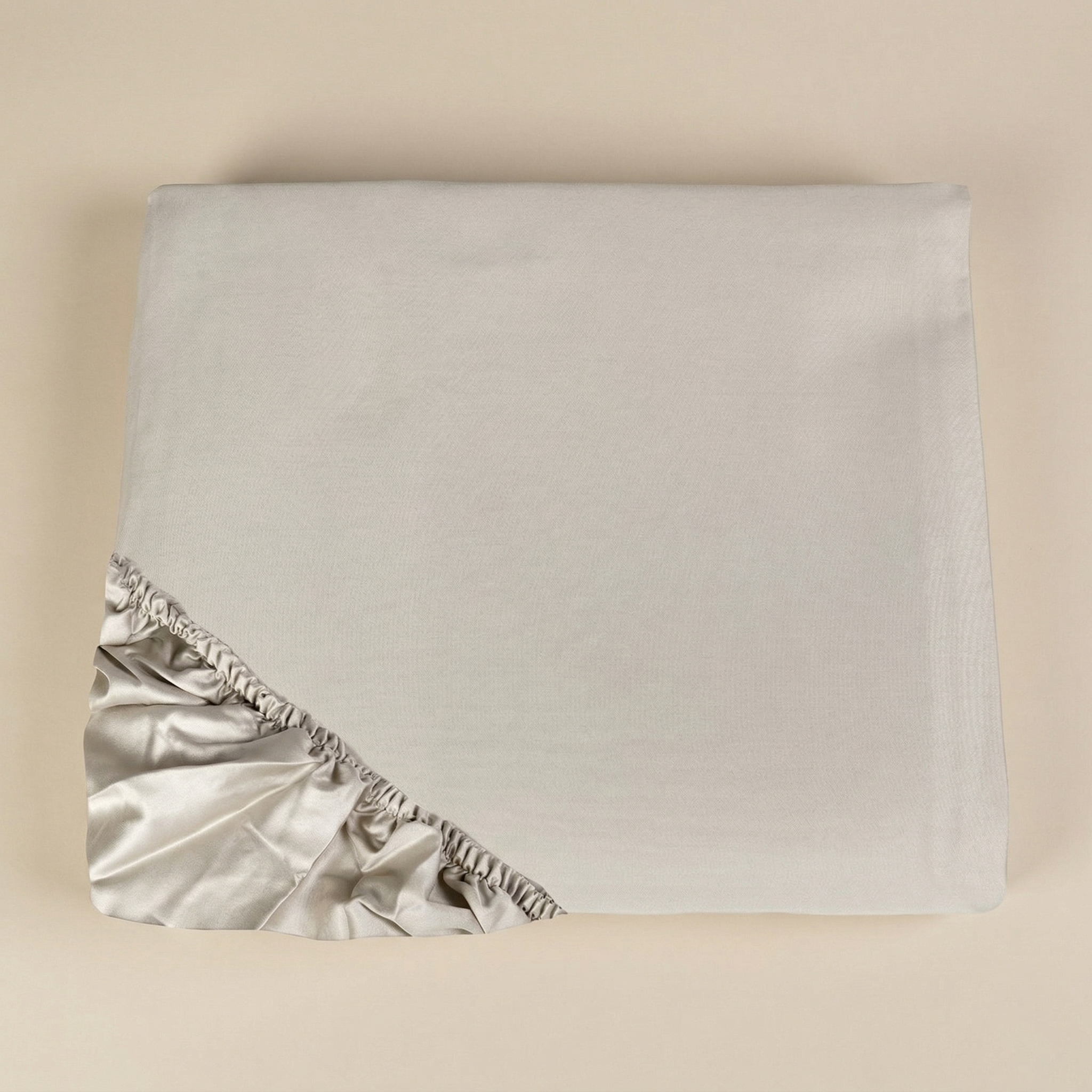 Lenzuolo sotto in raso con angoli Trecento Grigio