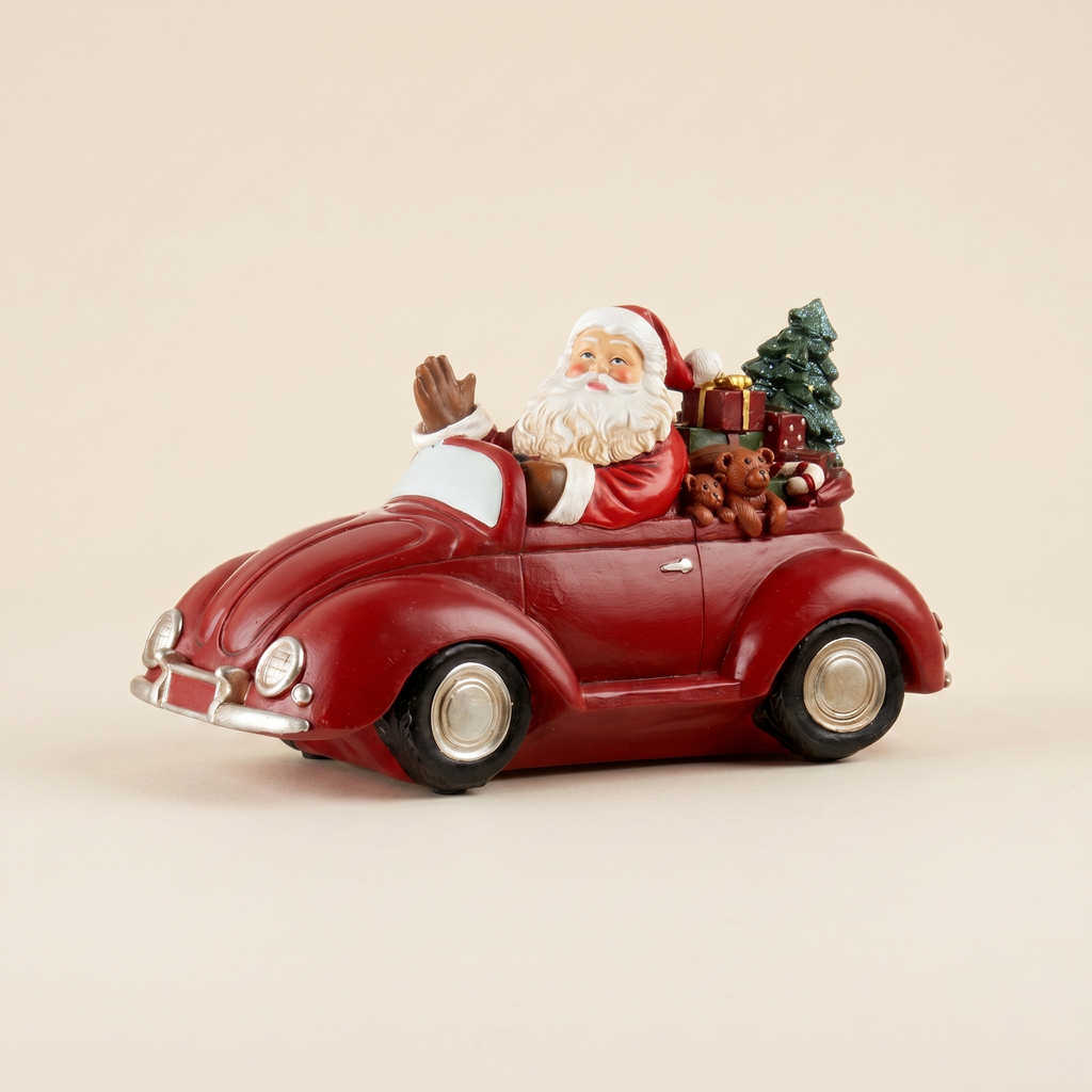 Macchina cabrio Babbo Natale con led