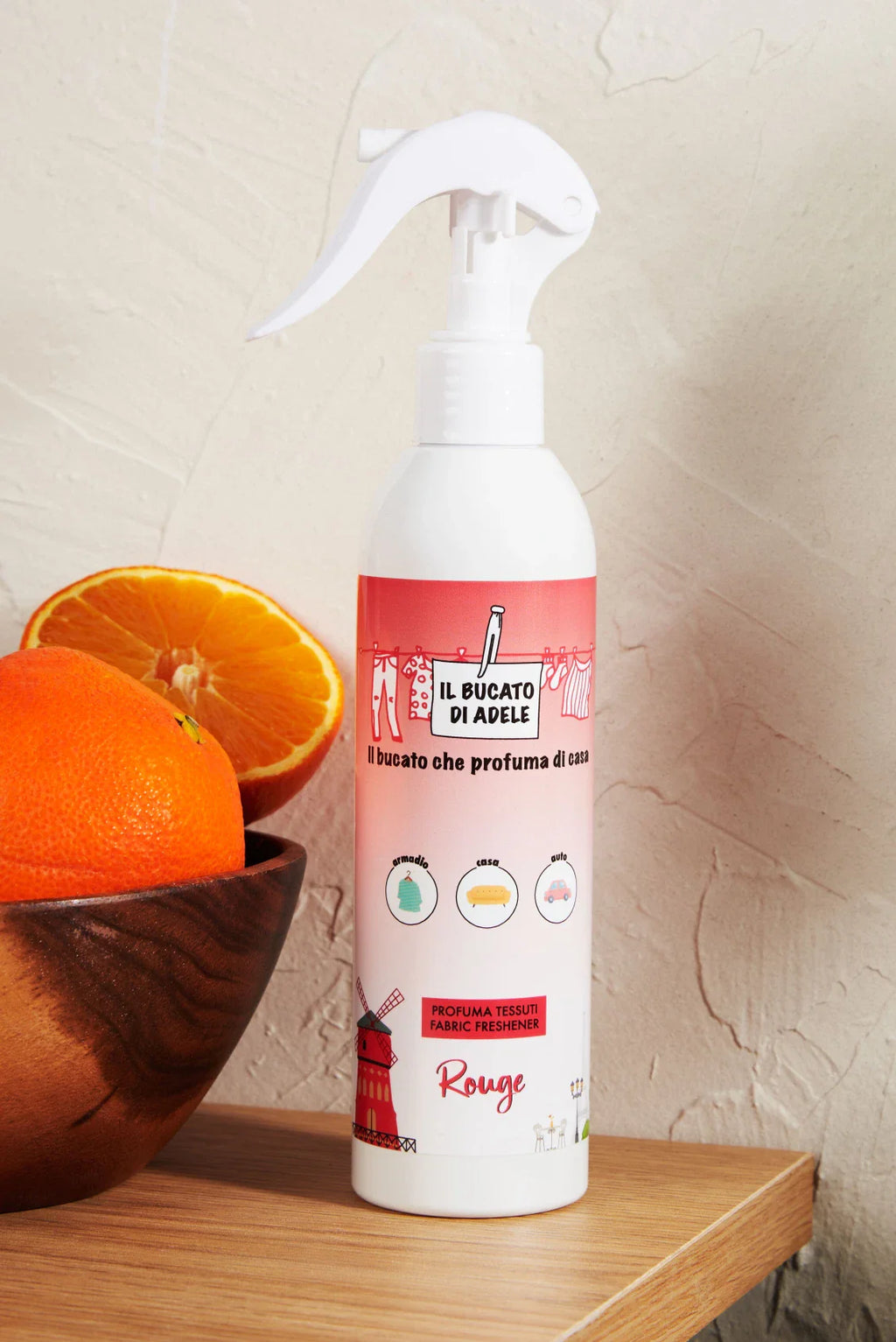 Spray tessuti Il bucato di Adele Rouge Essenza spray