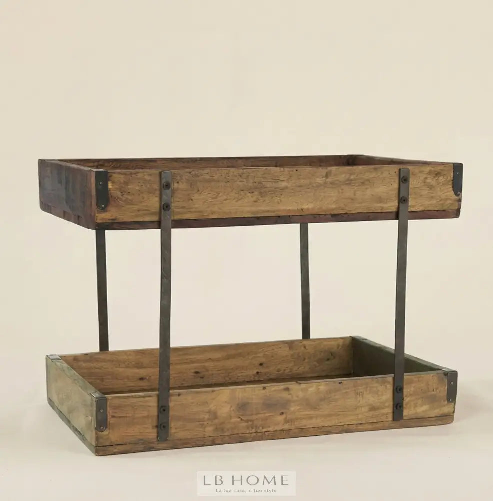 Organizer in legno 2 ripiani Organizzazione