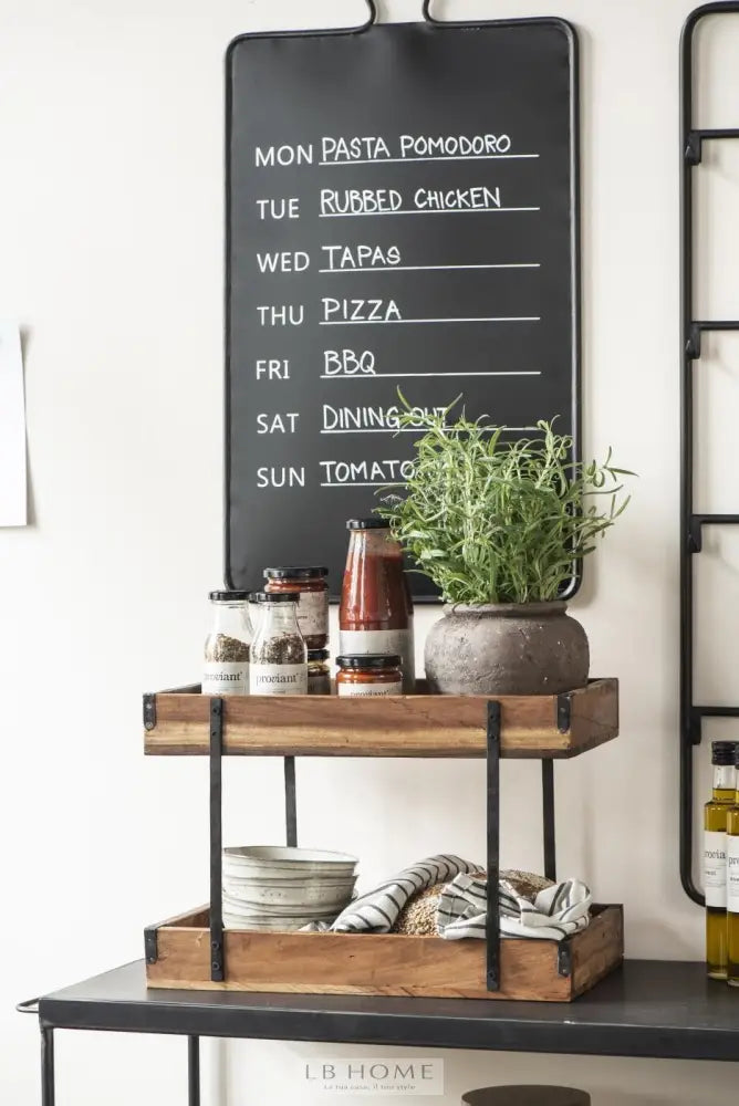 Organizer in legno 2 ripiani Organizzazione