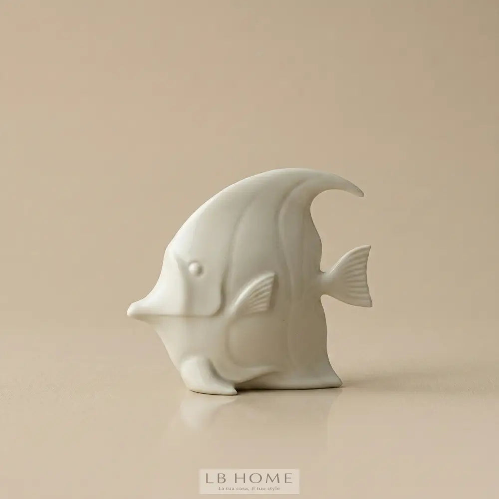 Pesce disco bianco 19cm Decor
