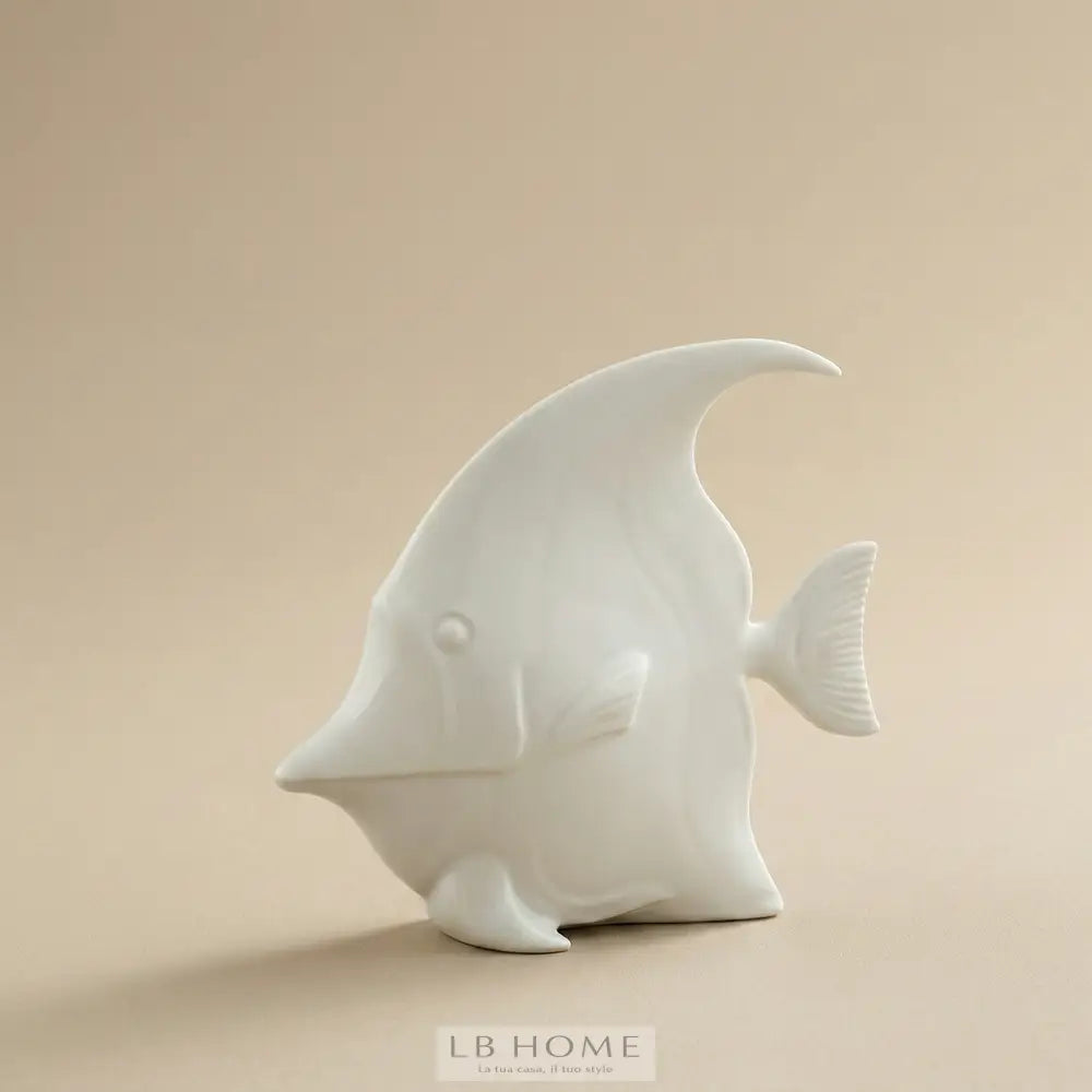 Pesce disco bianco 25cm Decor