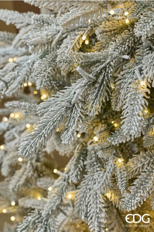 Albero di Natale innevato Cortina EDG 2026 con 3200mini LED h.240cm con BACCHETTA MAGICA