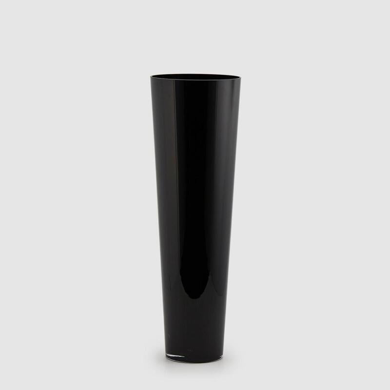 Vaso svasato in vetro nero h.70cm
