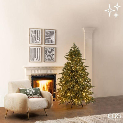 Albero di Natale Argentato EDG con 3000 Mini LED h.180 cm