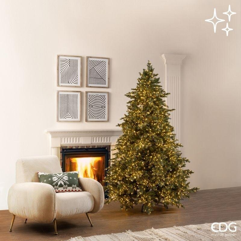 Albero di Natale Argentato EDG con 4000 Mini LED h.210 cm