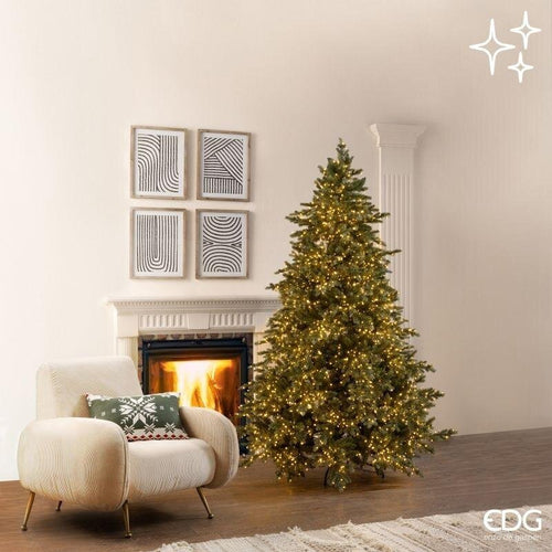 Albero di Natale Argentato EDG con 4000 Mini LED h.210 cm