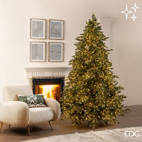 Albero di Natale Argentato EDG con 5000 Mini LED h.240 cm