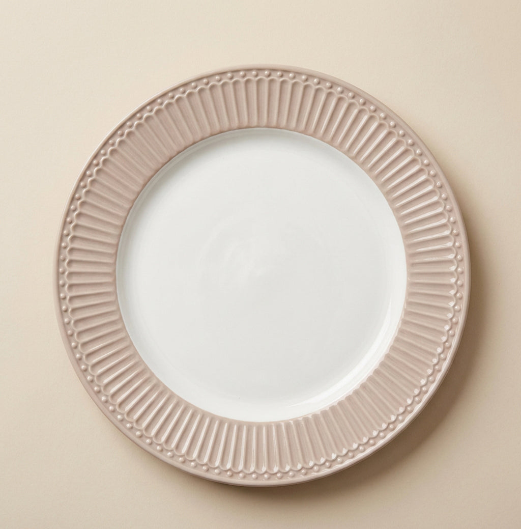Set 2 piatti piani Alice creamy