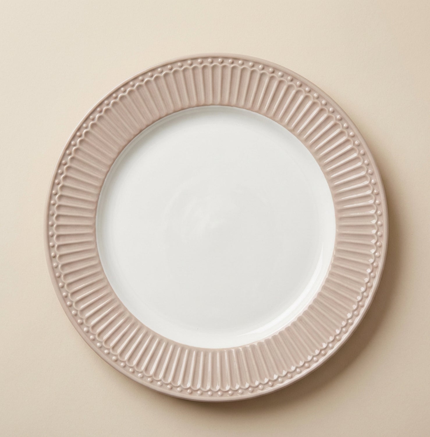 Set 2 piatti piani Alice creamy