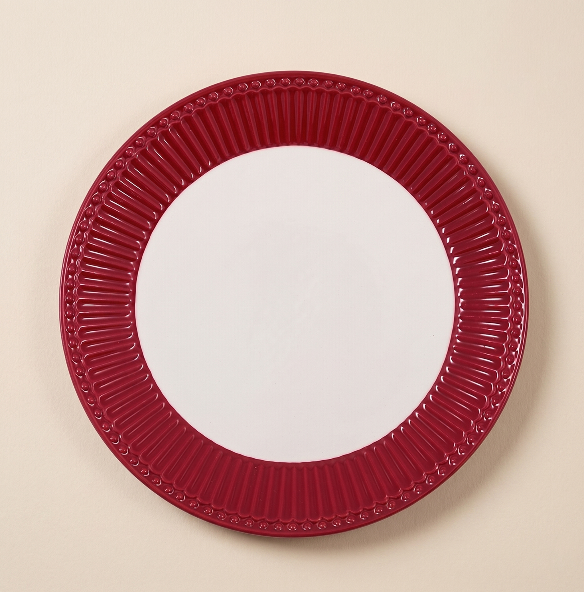 Set 2 piatti piani Alice bordeaux