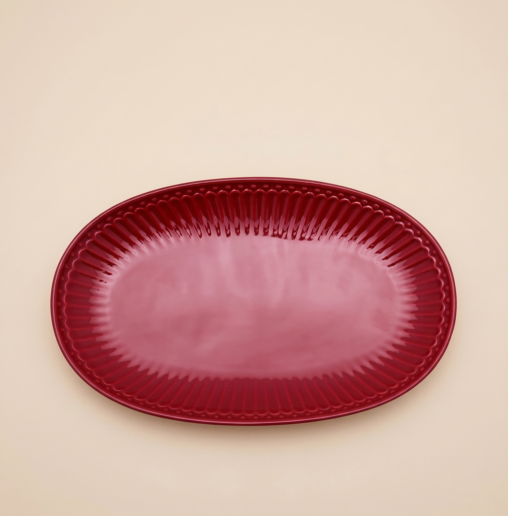 Piattino ovale Alice bordeaux