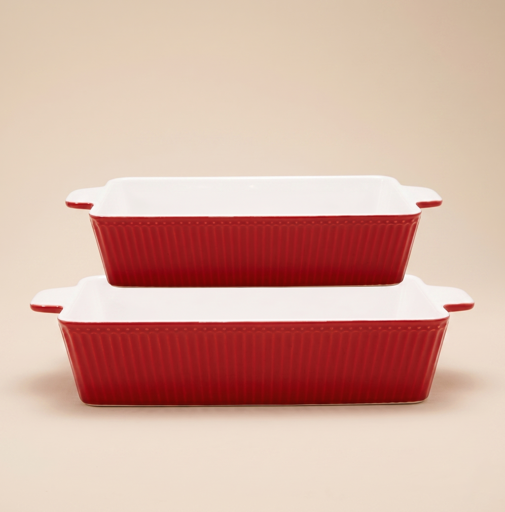 Set 2 pirofile forno Alice rosse