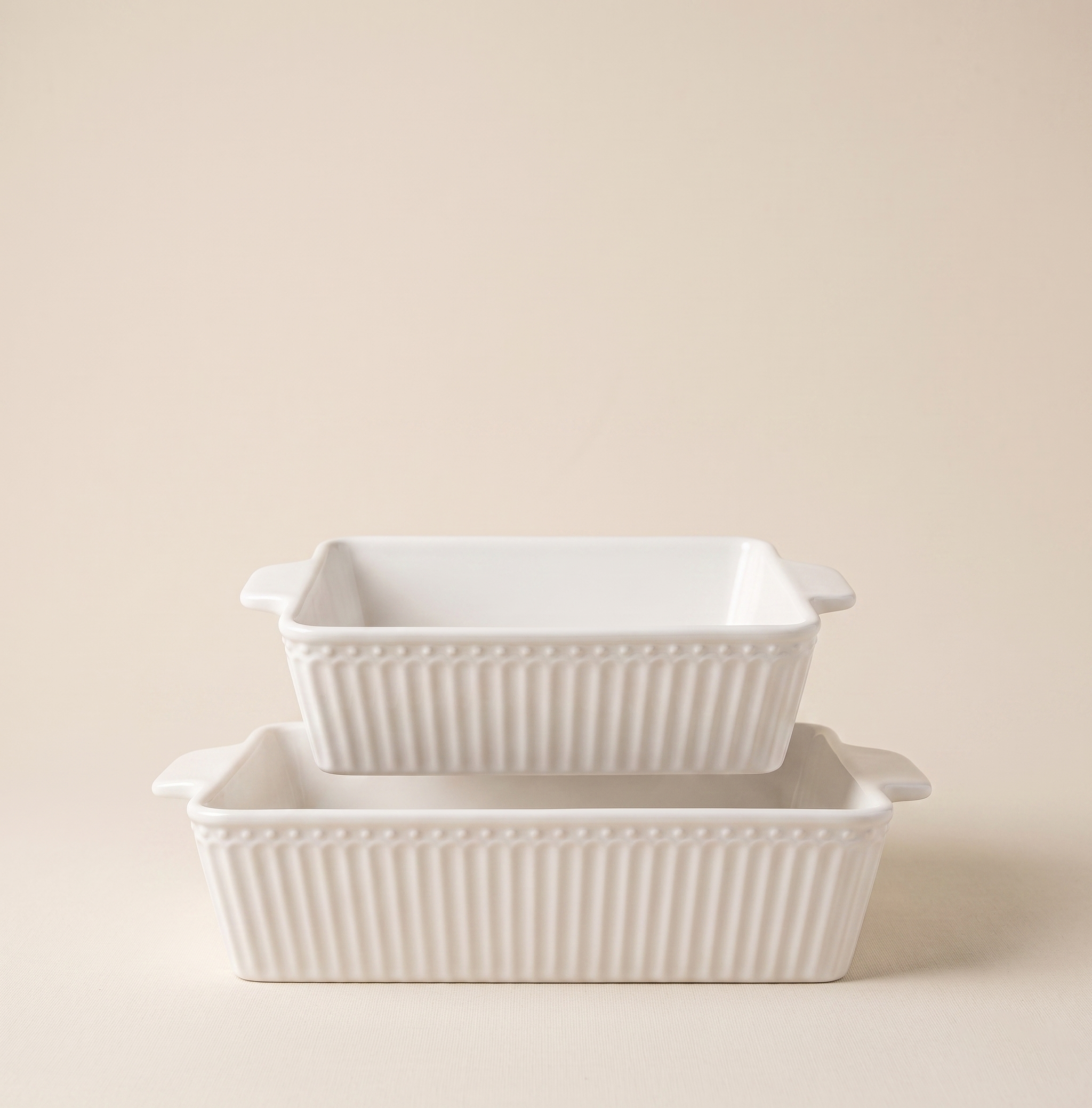 Set 2 pirofile forno Alice bianche small