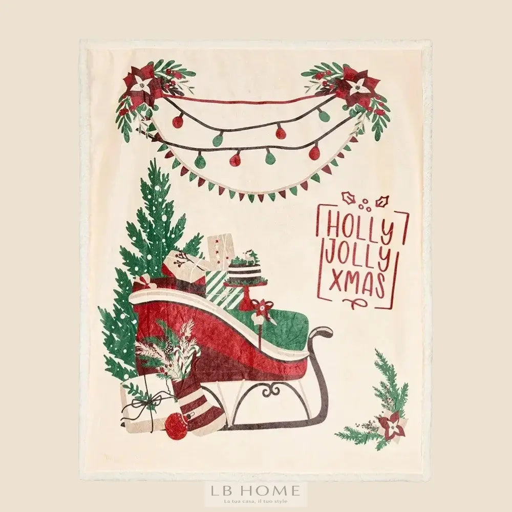 Plaid Holly Jolly slitta Plaid