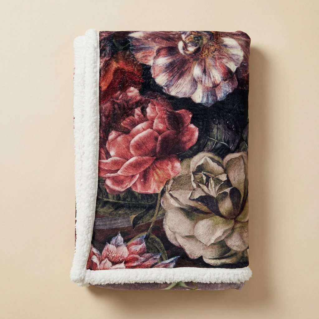 Plaid sherpa Dream in bloom