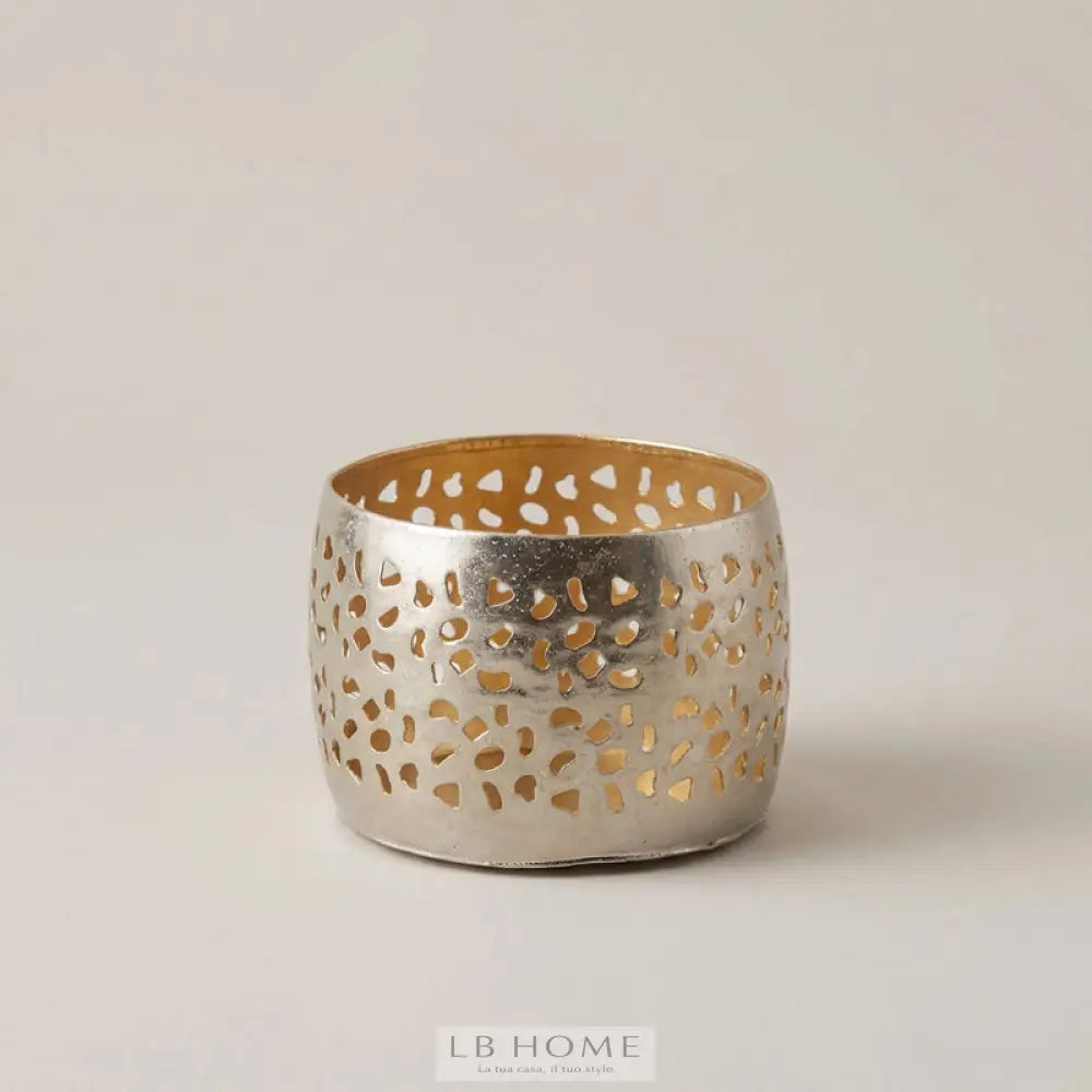 Portavaso rotondo oro h.15 Vasi & Portavasi