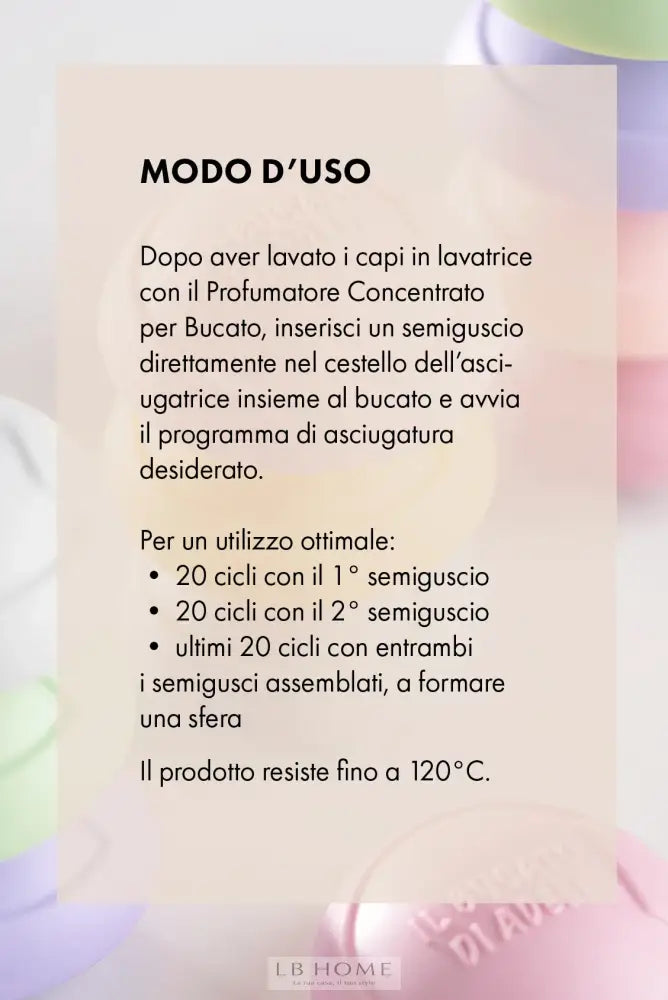 Profumatore per asciugatrice Il Bucato di Adele Giornata di Sole Essenza bucato