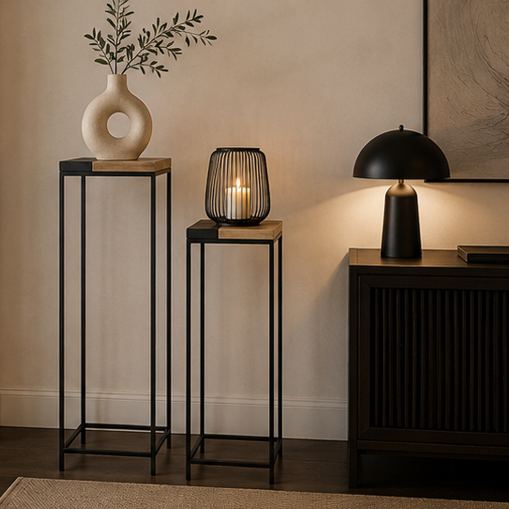 Alzata Oro/Nero in Metallo