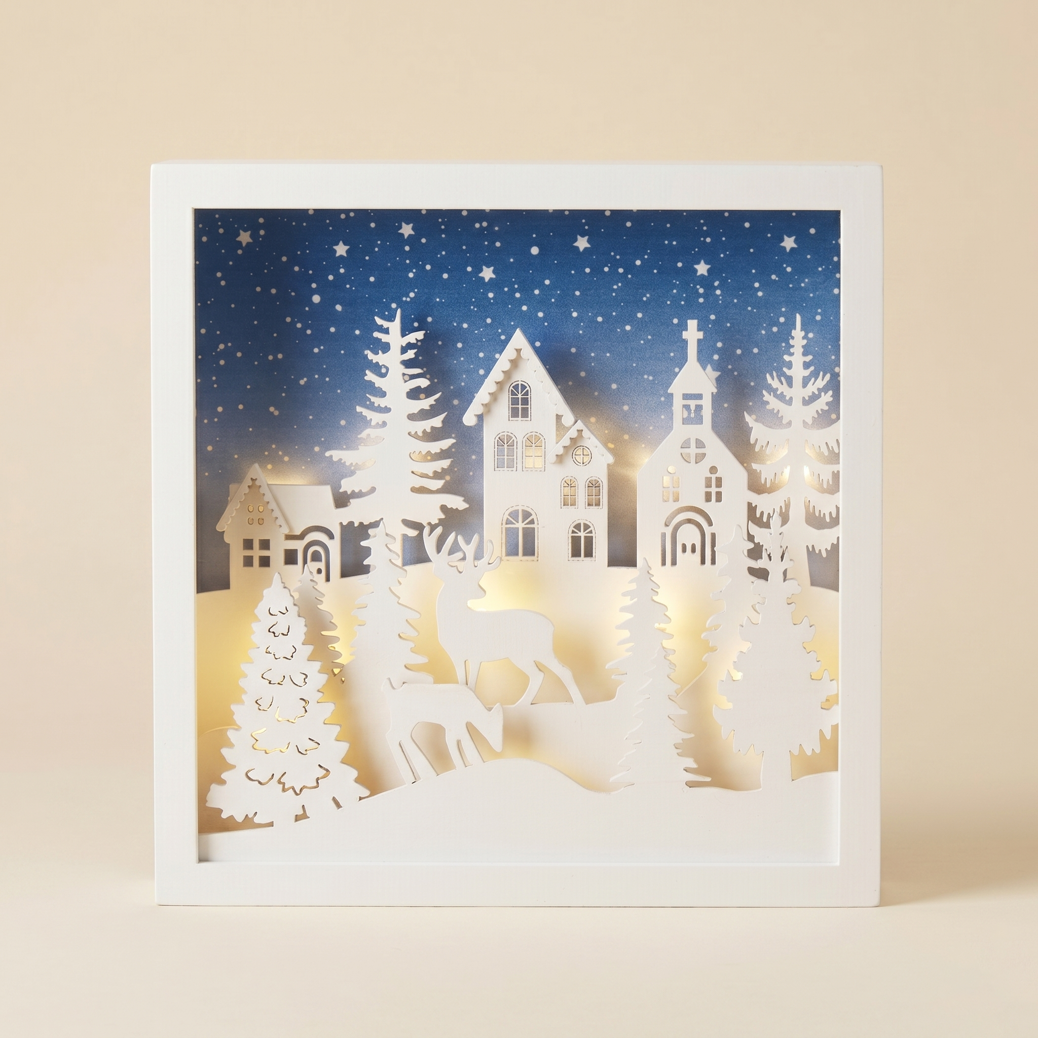 Quadretto led Paesaggi notturni bosco