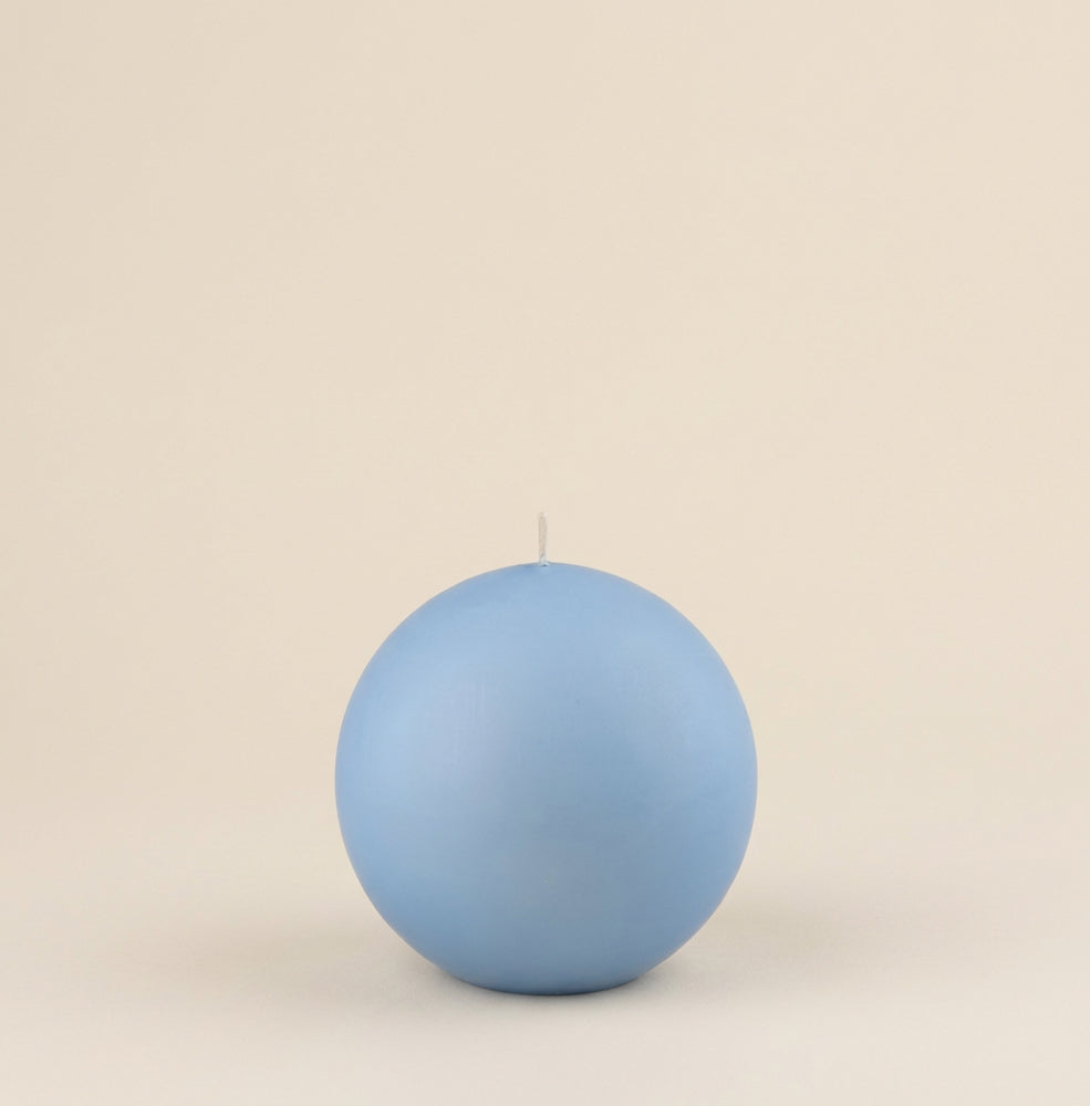 Candela sfera metalizzata azzurra (seconda scelta) Candela