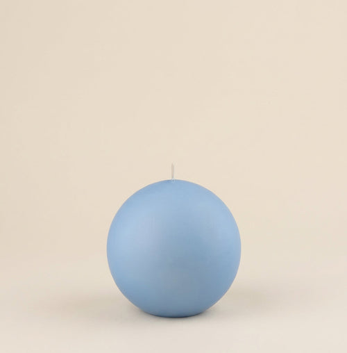 Candela sfera metalizzata azzurra (seconda scelta) Candela
