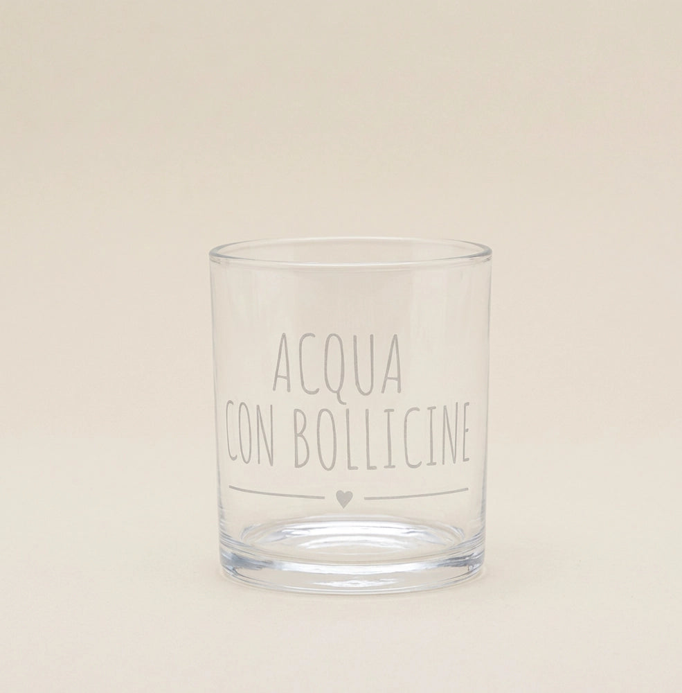 Set 6 bicchieri acqua con bollicine