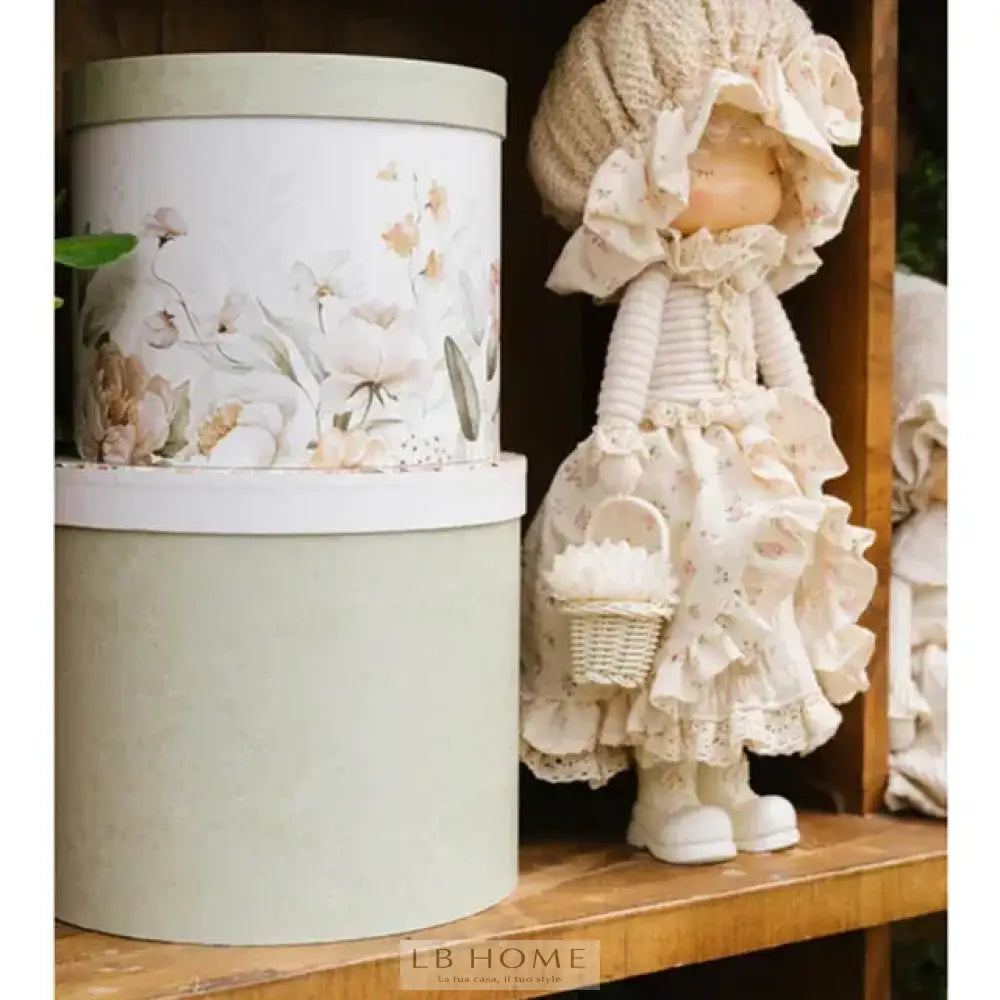 Set 3 scatole tonde Flower Garden Scatola