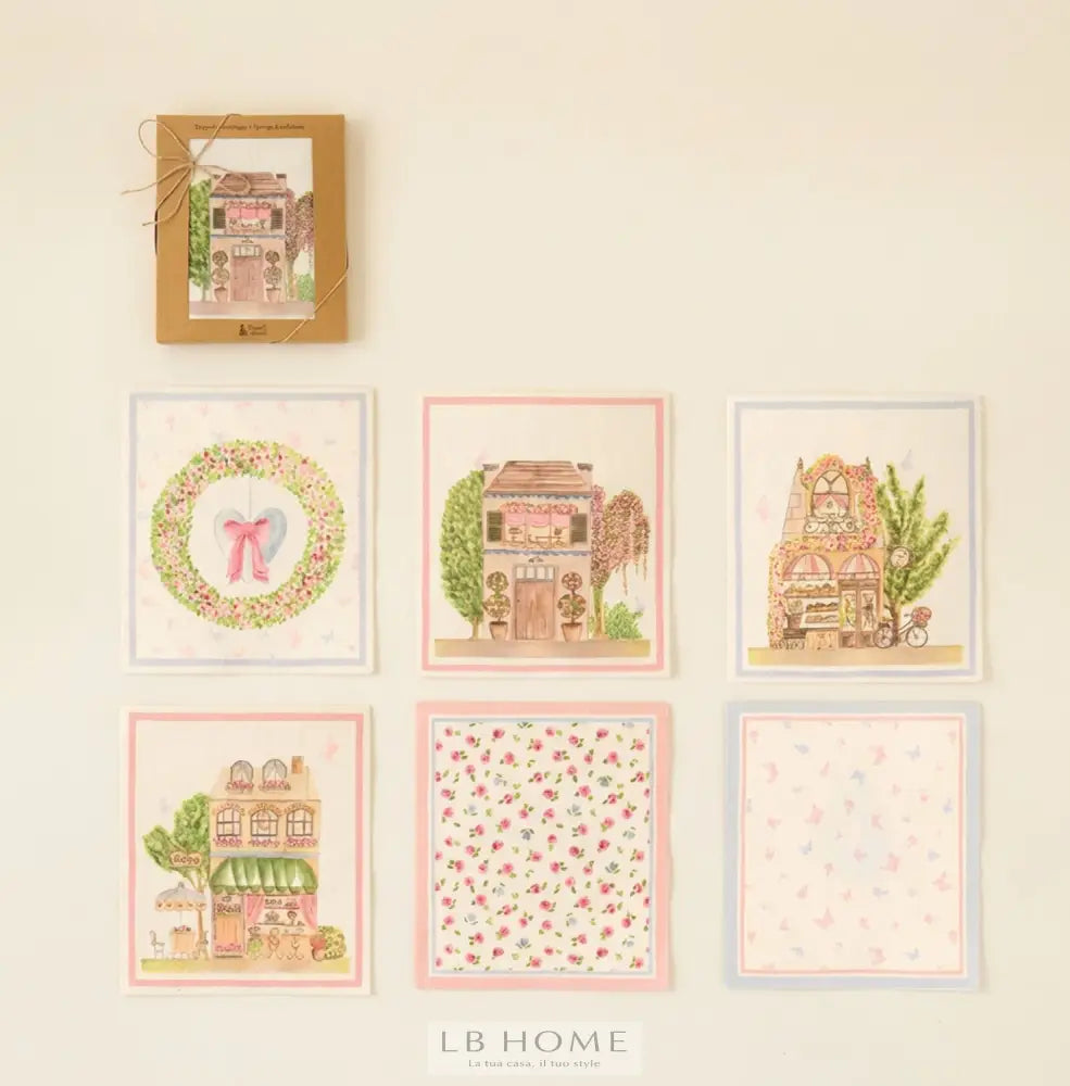 Set 6 spugne cellulosa La vie en rose Spugne