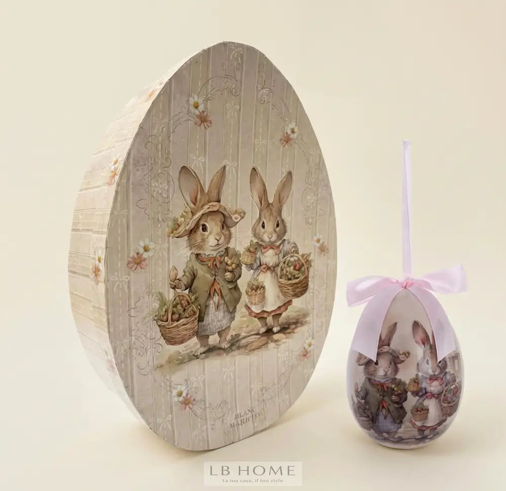 Set 8 Uova Pasquali Decorative con Scatola Regalo Decorazioni Pasquali