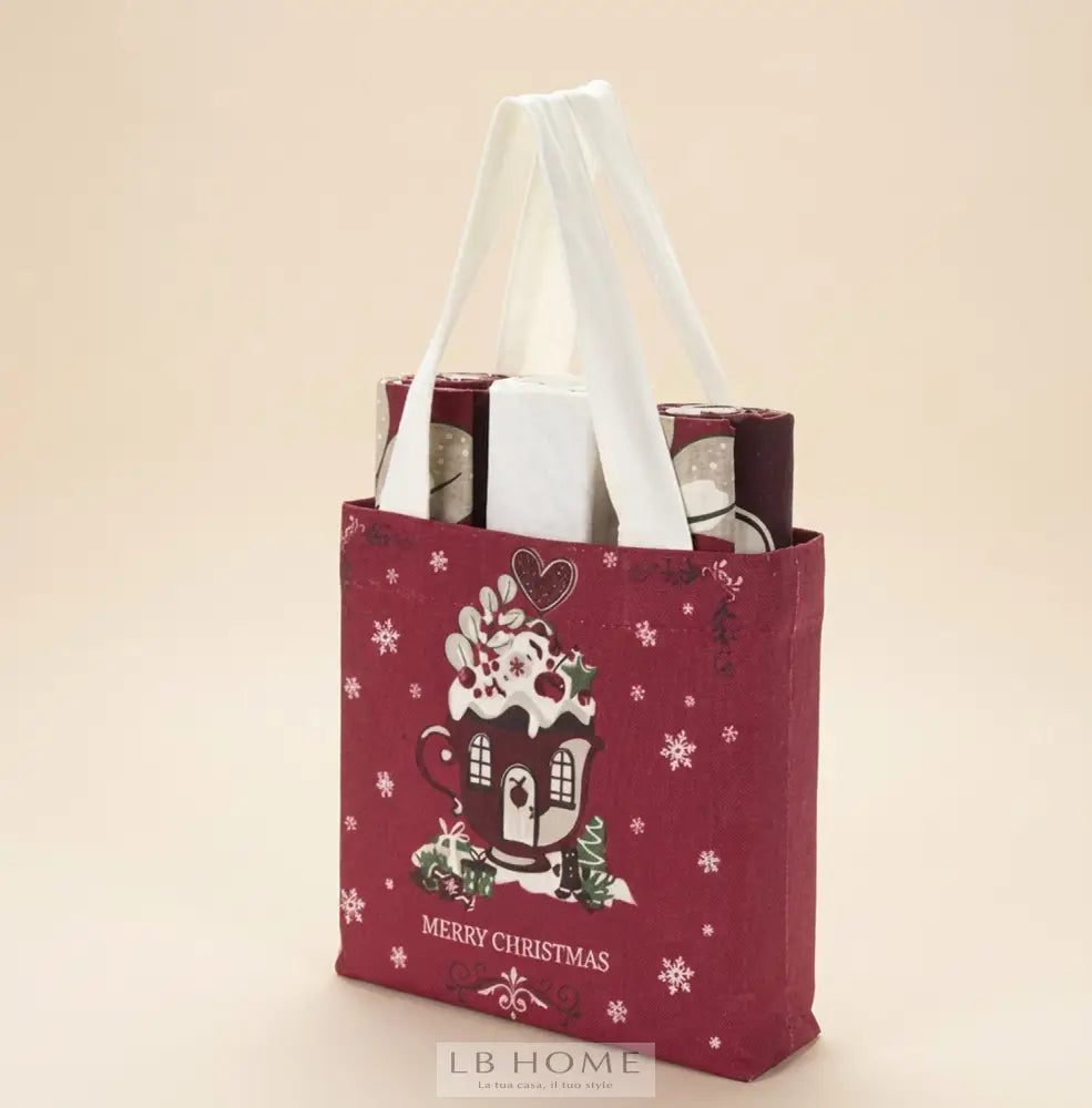 Set borsa con 3 strofinacci Idee regalo