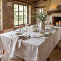 Set tovaglia e tovaglioli Allure 150x220cm bianco Tovaglia