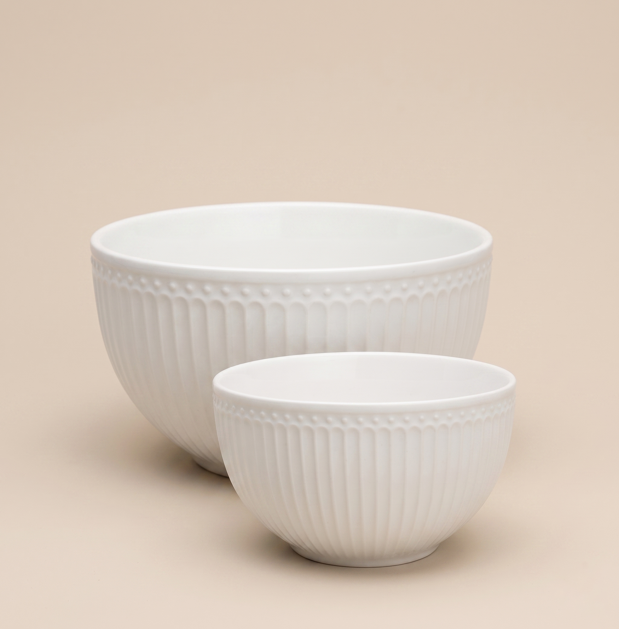 Set 2 ciotole Alice bianche