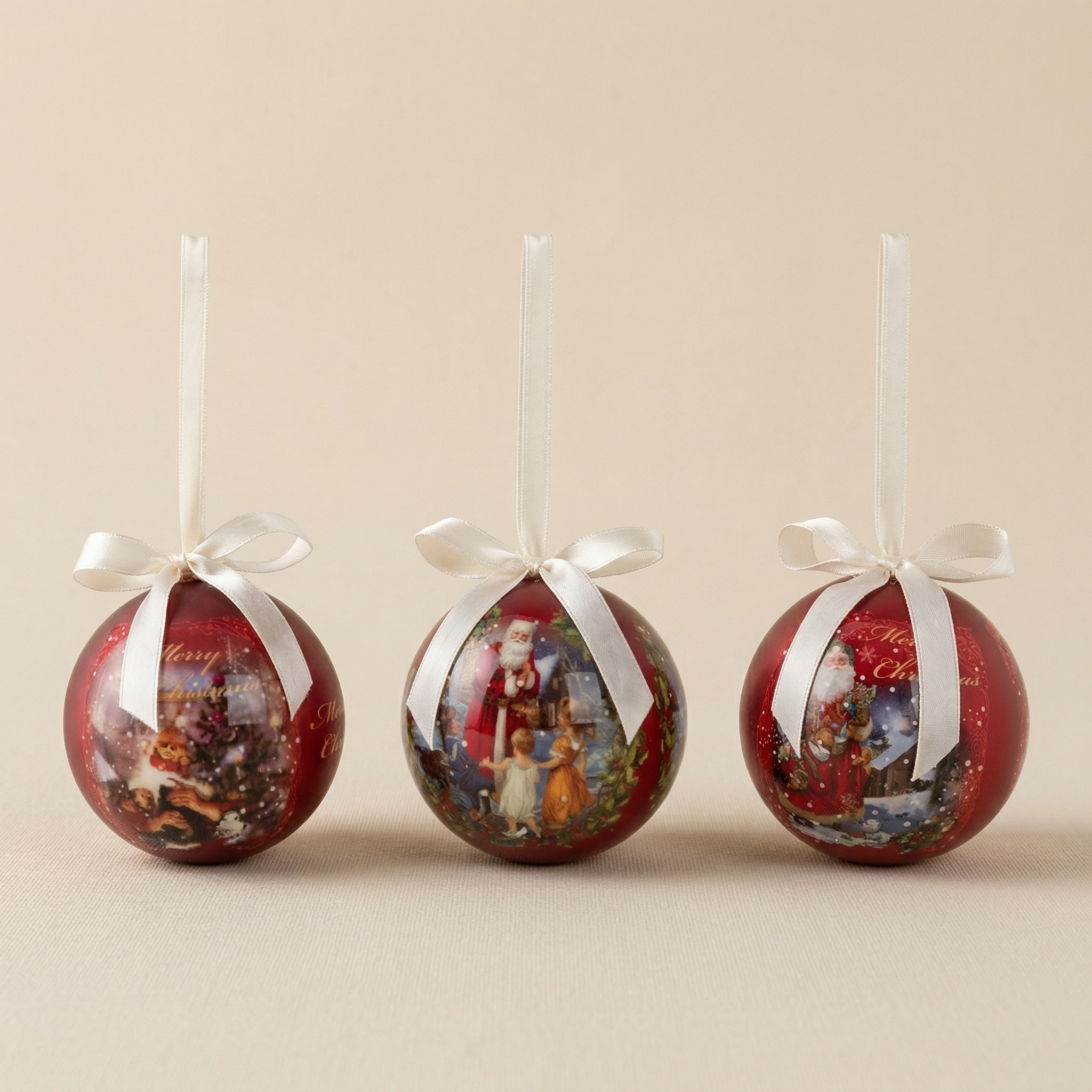 Set 14 sfere di natale con scatola esagonale Mix