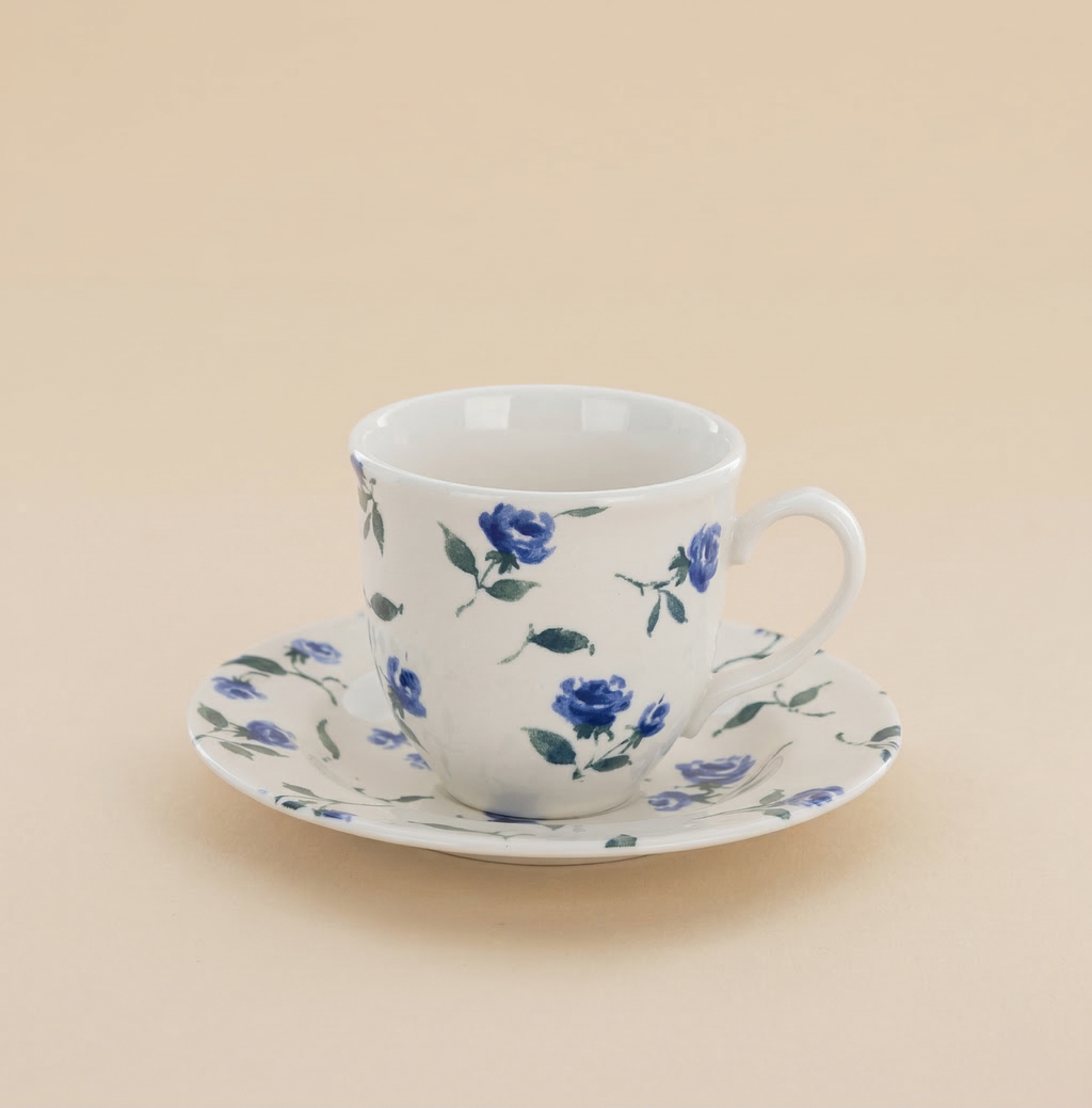 Set 2 tazza tè Floret blu