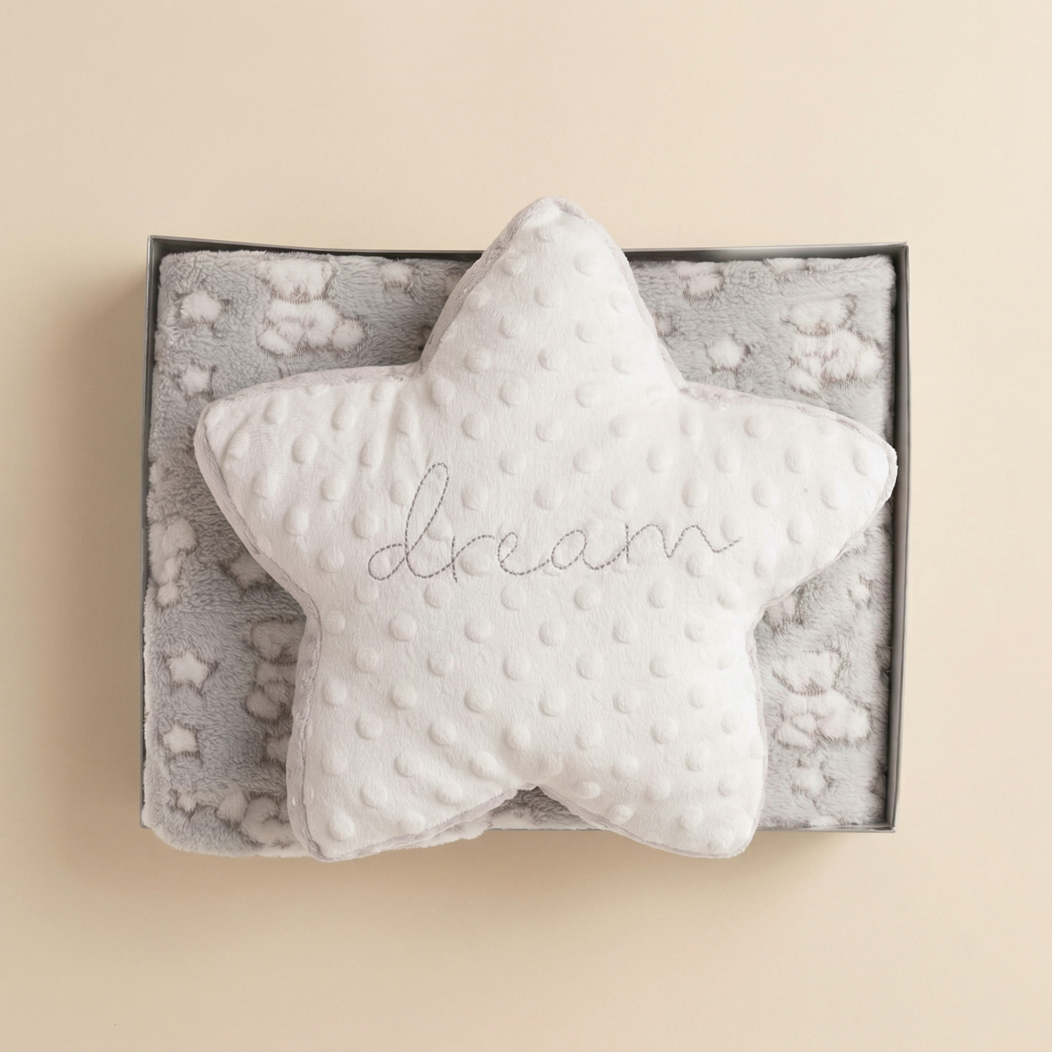 Set regalo Plaid e cuscino stella Dream