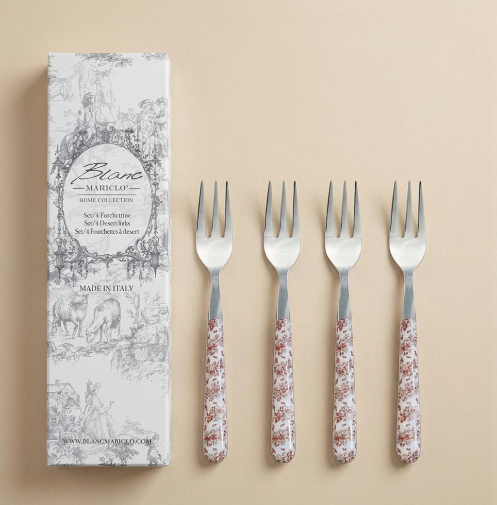 Set 4 forchette dolce Diana Rose