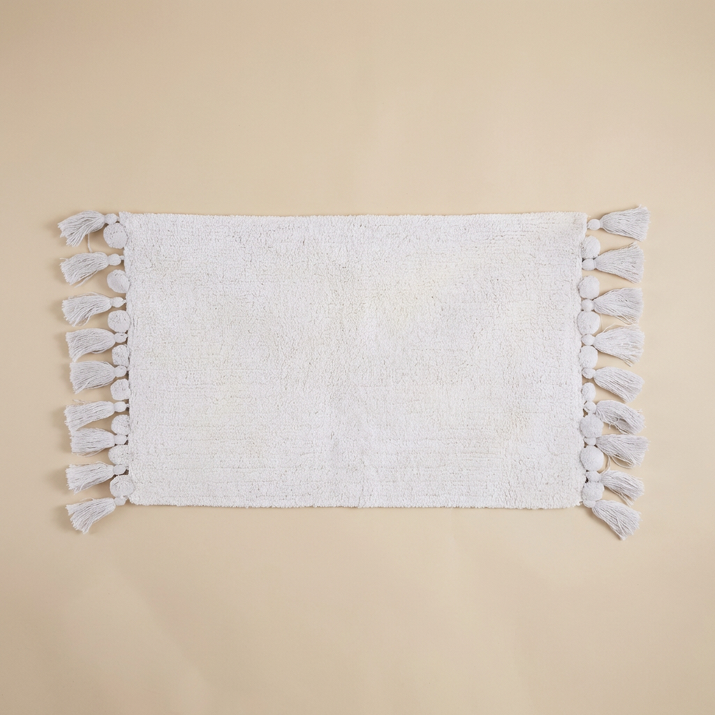 Tappeto con nappe Soft Neige